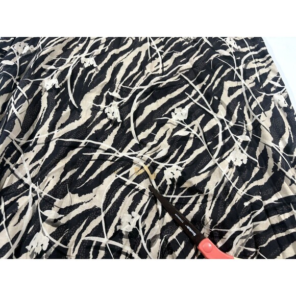 Allsaints Jayda Zebra Dress Zipper Sleeveless Drape Front Womens Black Sz M - Picture 9 of 11